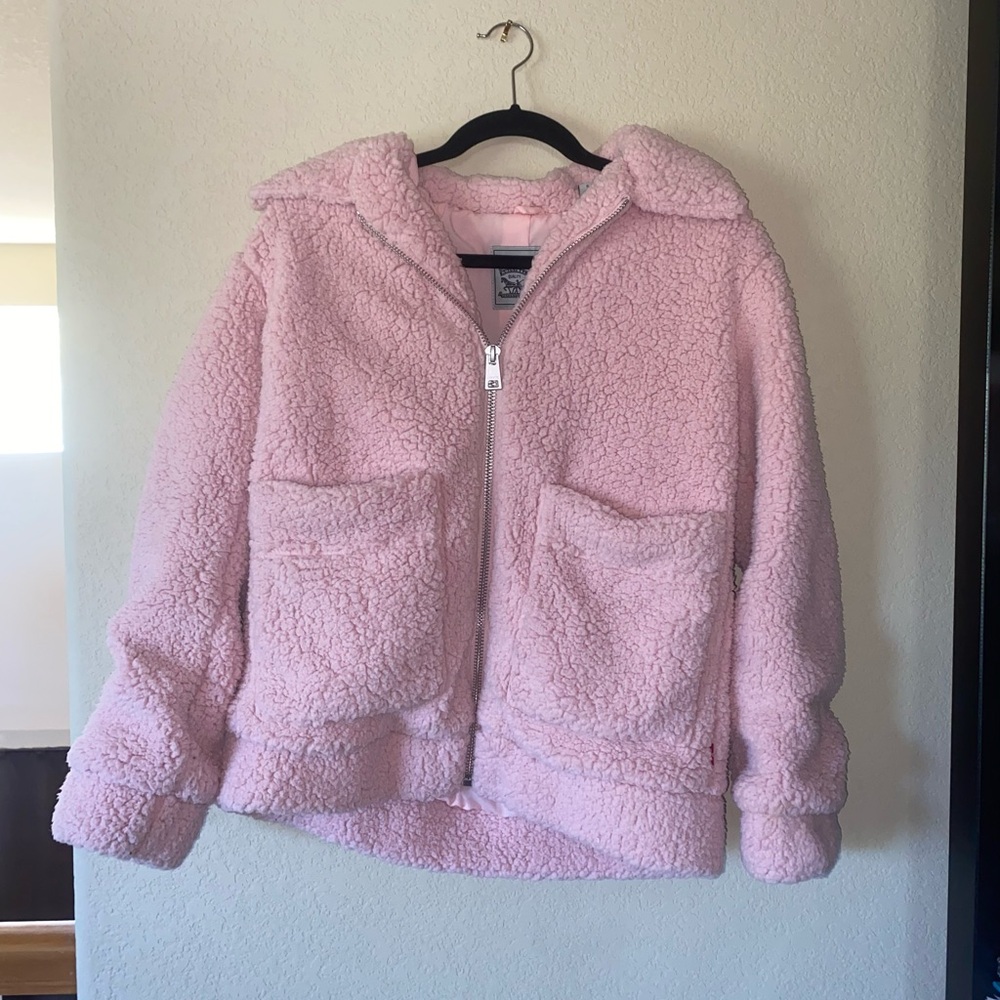 Levi’s pink teddy jacket